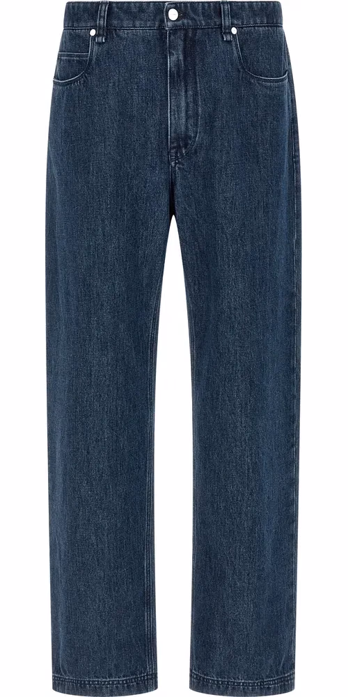 Fendi Blue Cotton Flared Jeans