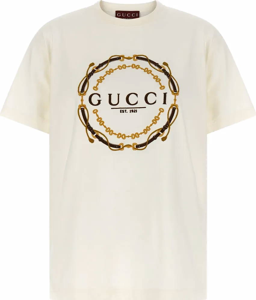 Gucci White Fabric T-Shirt