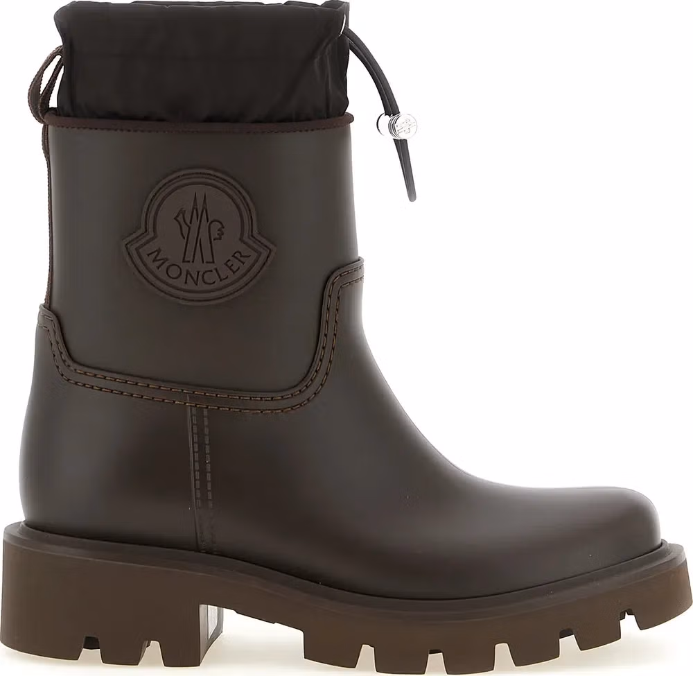 Moncler Brown Pvc Ankle Boots