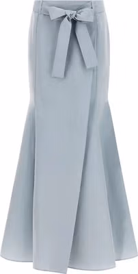 Blue Polyester Mini Skirt