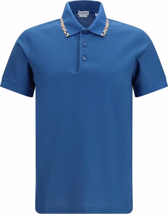 Burberry Blue Cotton Polo Shirt