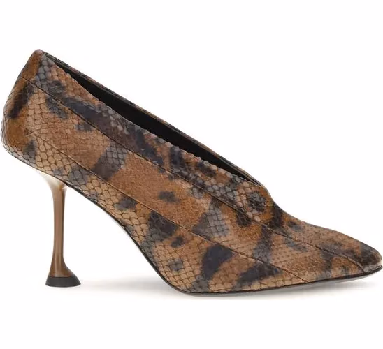 Proenza Schouler Brown Calf Leather Bos Taurus High Heel Pumps