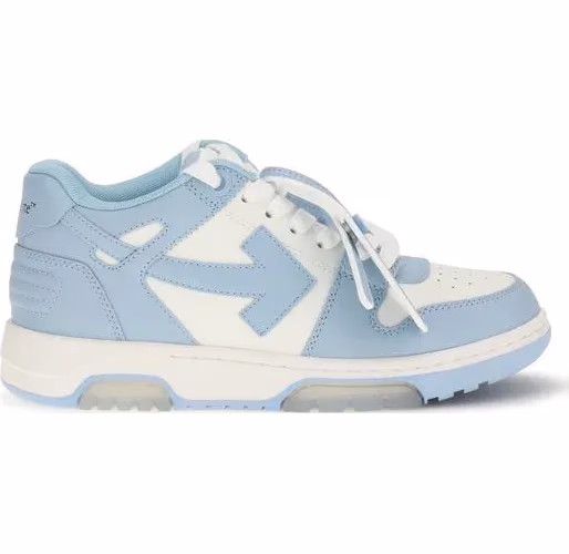 Off-White Blue Calf Leather Bos Taurus Sneakers