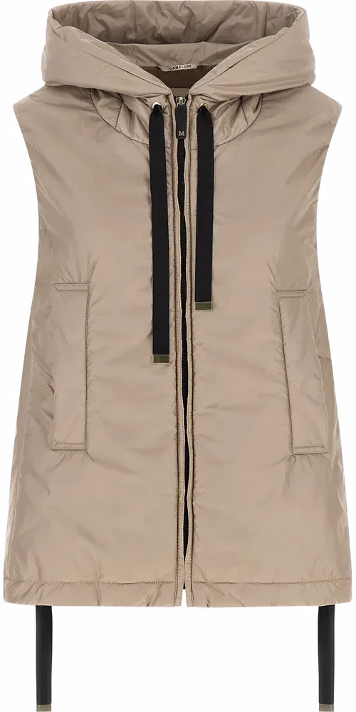 Max Mara Beige Polyester Sleeveless Jacket