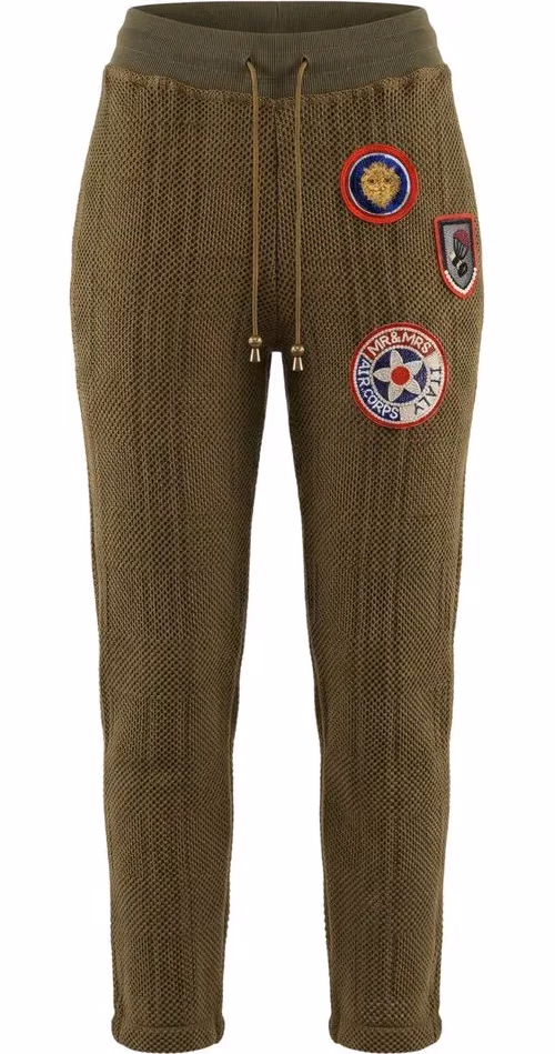Mr&Mrs Italy Green Mesh Women Pants