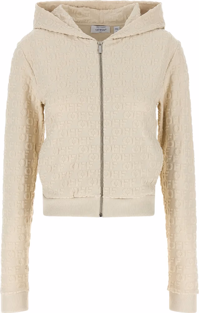 Off-White Beige Cotton Sweatshirt