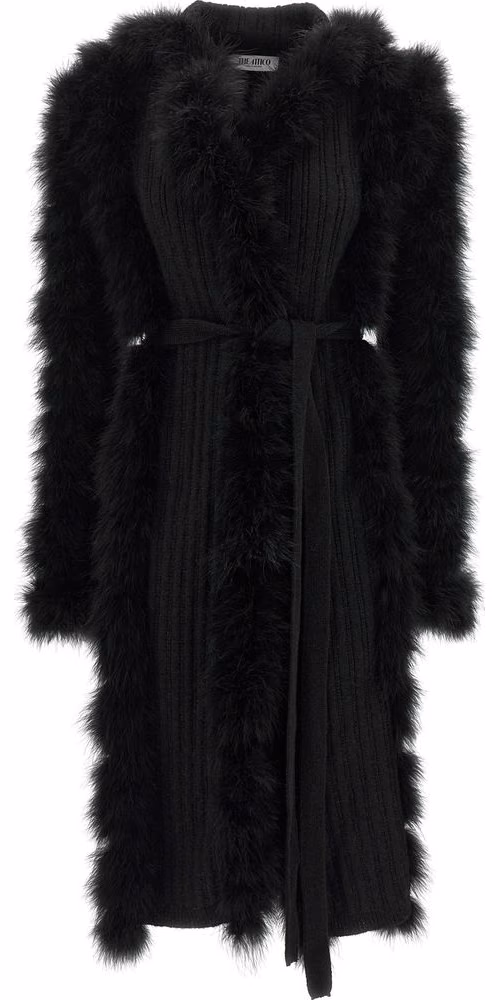 The Attico Black Wool Coat