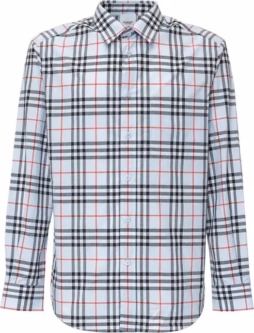 Burberry Blue Cotton Dress Shirt