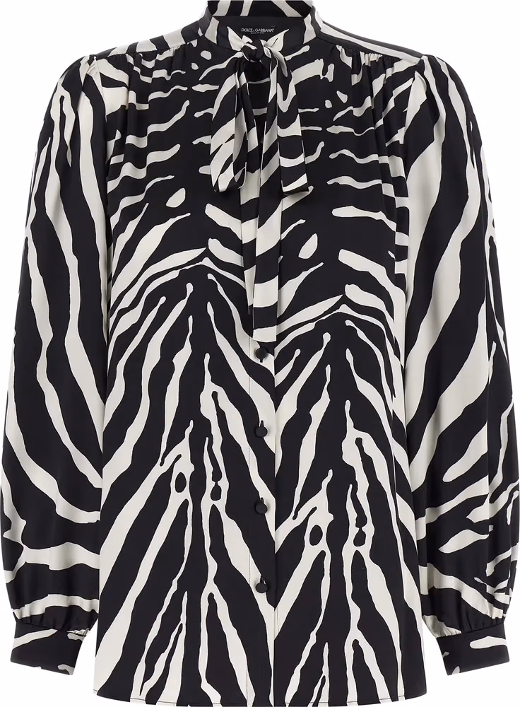 Dolce & Gabbana Bicolor Silk Blouse