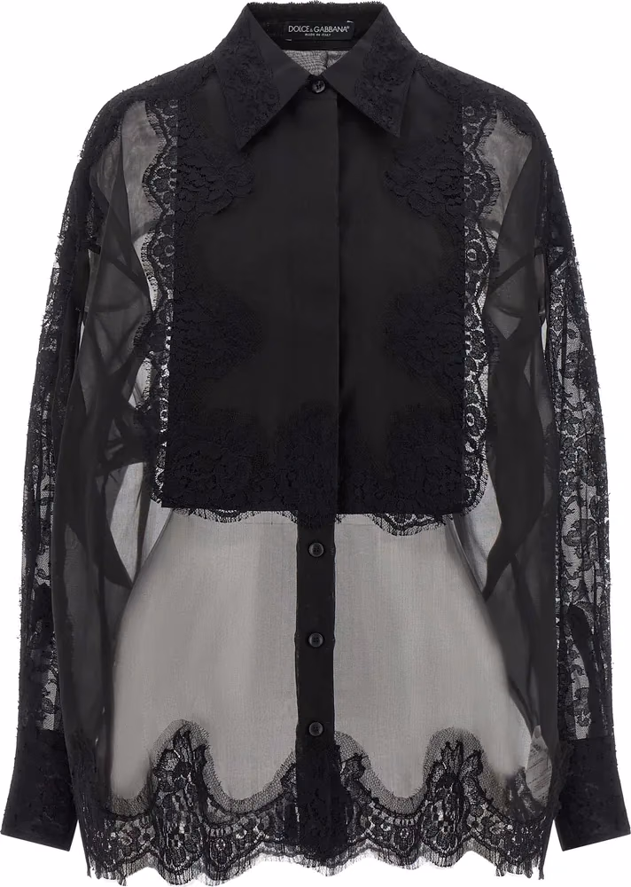 Dolce & Gabbana Black Silk Blouse