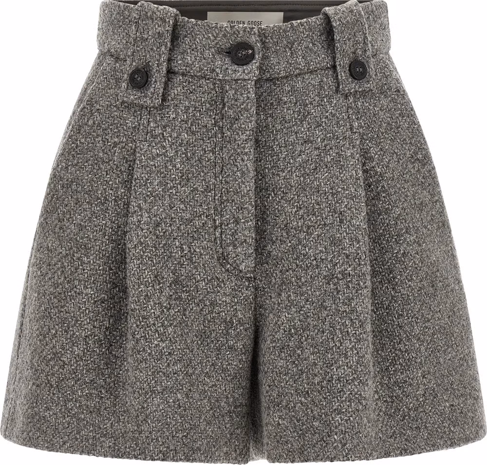 Golden Goose Gray Virgin Wool Bermuda Shorts