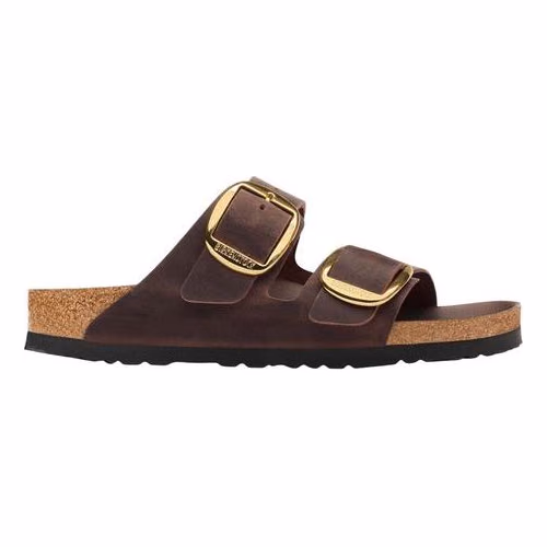 Birkenstock Brown Leather Flat Sandals