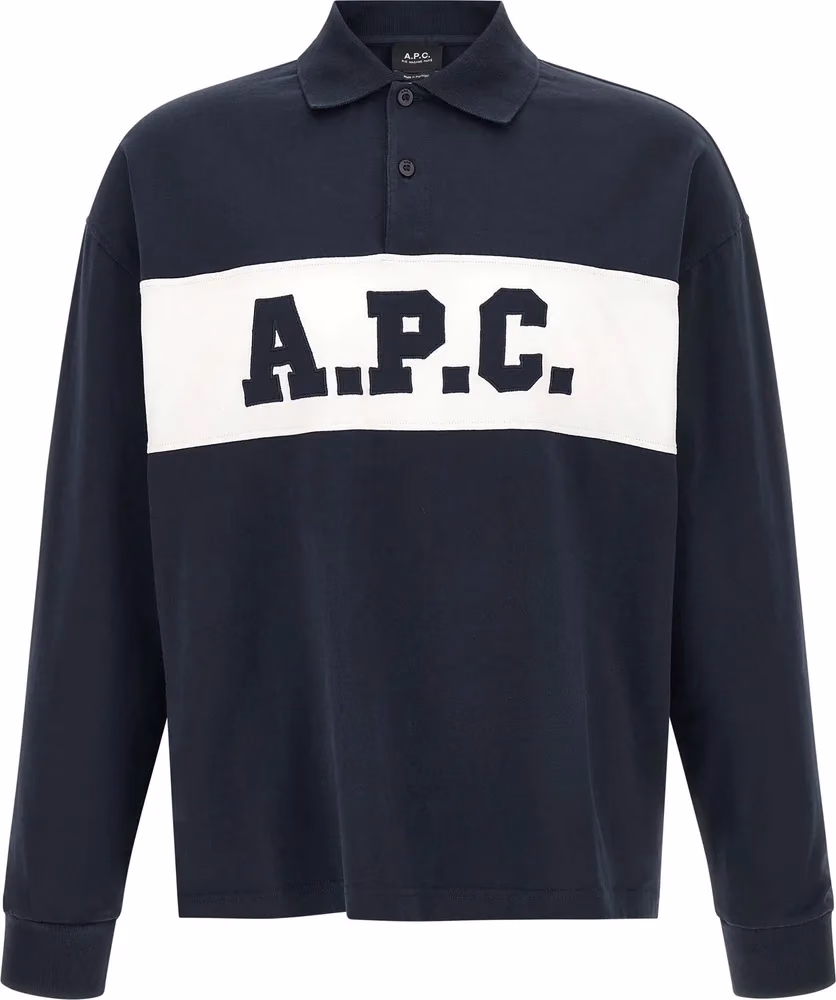 A.P.C. Blue Cotton Polo Shirt