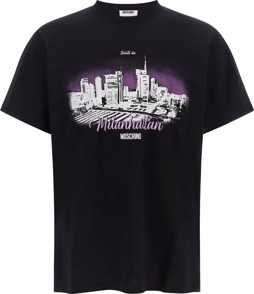 Moschino Black Cotton T-Shirt