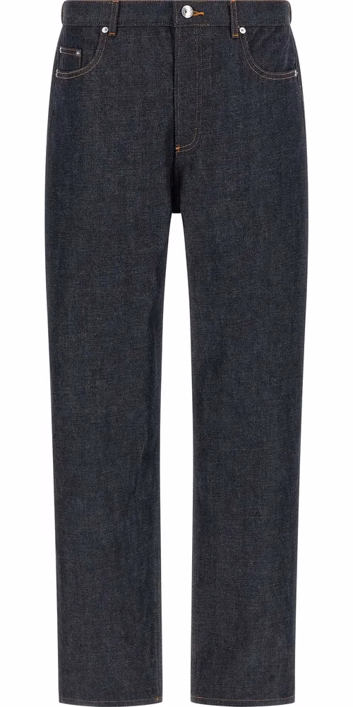 A.P.C. Blue Cotton Relaxed Fit Jeans