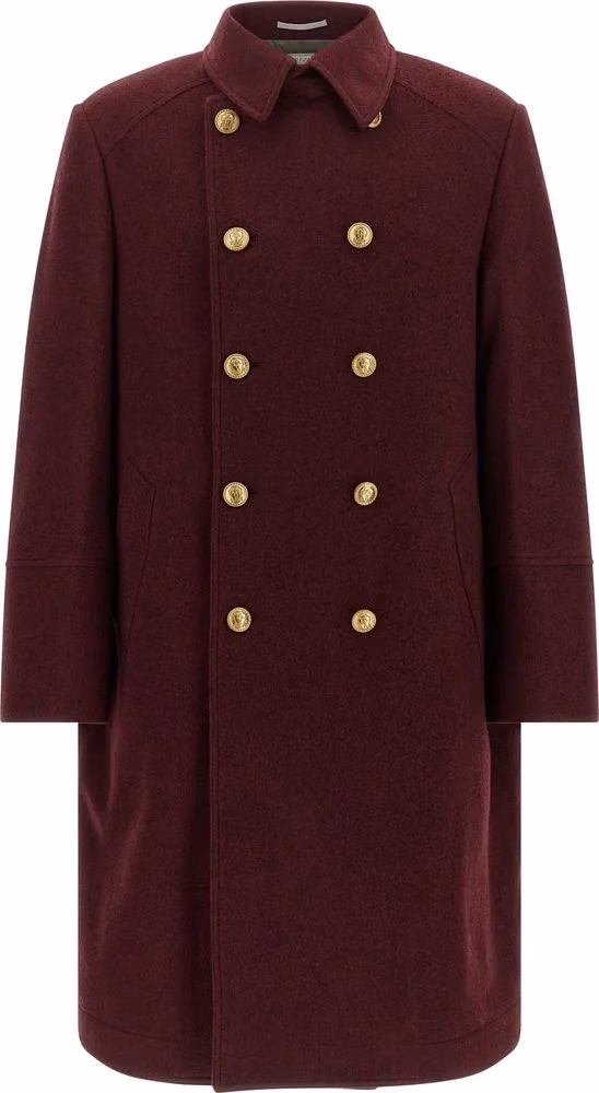 Brunello Cucinelli Bordeaux Cashmere Coat