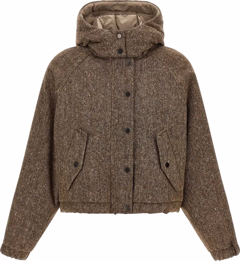 Brunello Cucinelli Brown Virgin Wool Full-Length Jacket