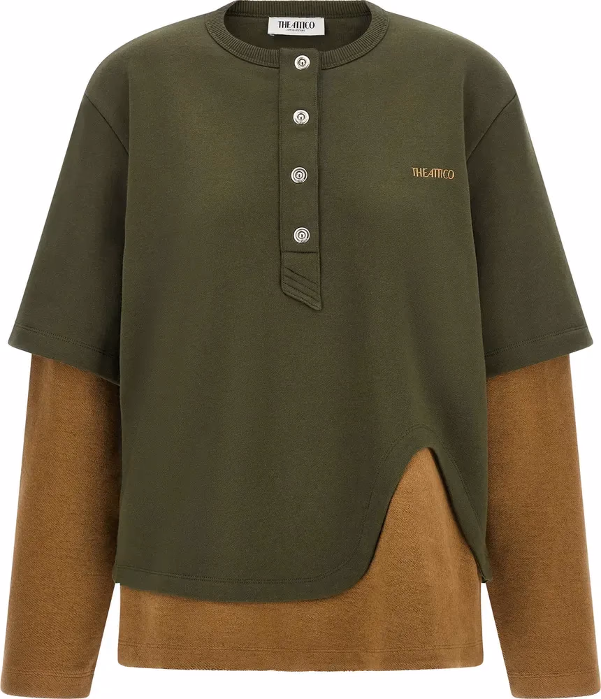 The Attico Bicolor Cotton Sweatshirt