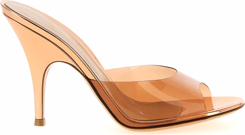 Gianvito Rossi Orange Polyethylene Stiletto Heel Sandals