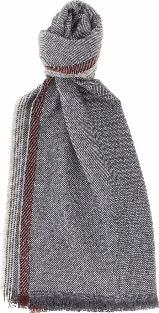 Brunello Cucinelli Gray Wool Scarf