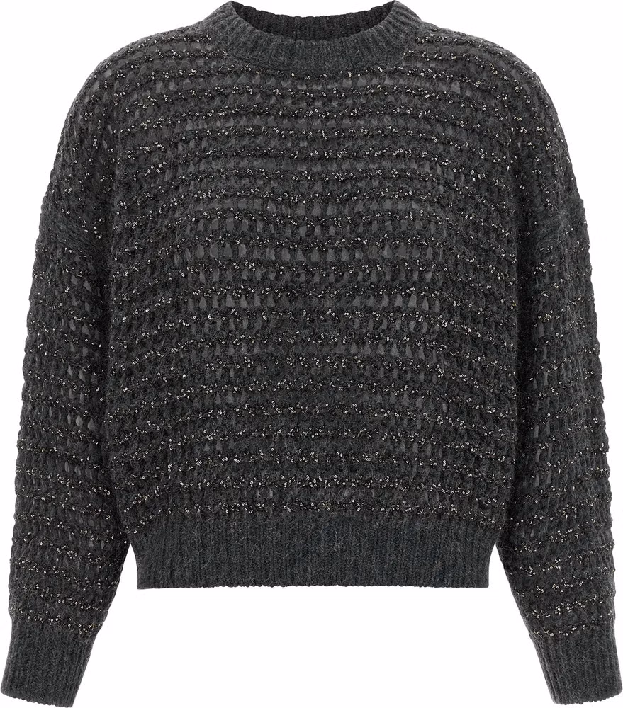 Brunello Cucinelli Gray Elastane Cardigan