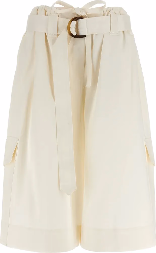 Zimmermann White Cotton Bermuda Shorts