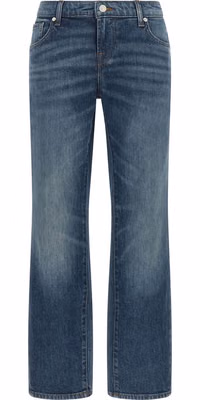 Blue Cotton Tapered Jeans