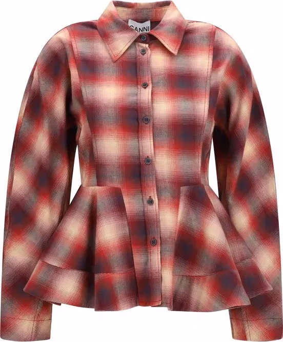 Ganni Multicolor Denim Shirt