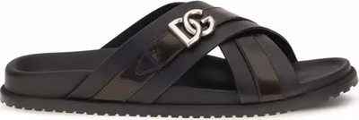 Black Calf Leather Bos Taurus Sandals