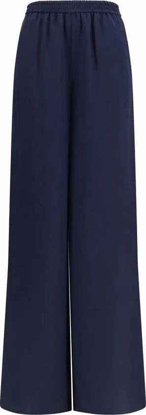 Max Mara Blue Silk Casual Pants