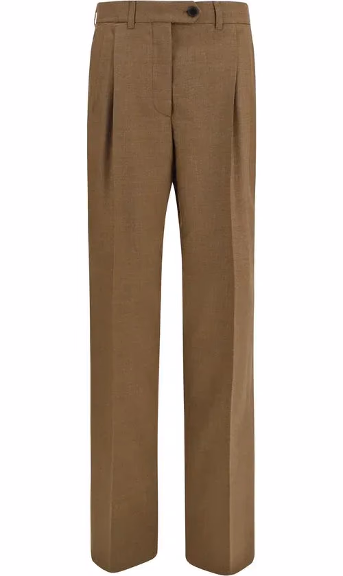 Prada Brown Wool Oves Aries Dress Pants