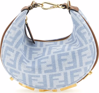 Blue Cotton Handbag