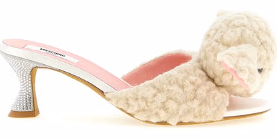 White Virgin Wool Mules