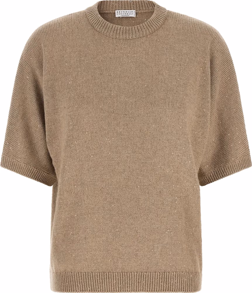 Brunello Cucinelli Beige Cashmere Cardigan