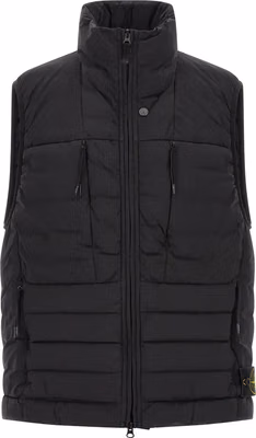 Black Polyamide Sleeveless Jacket