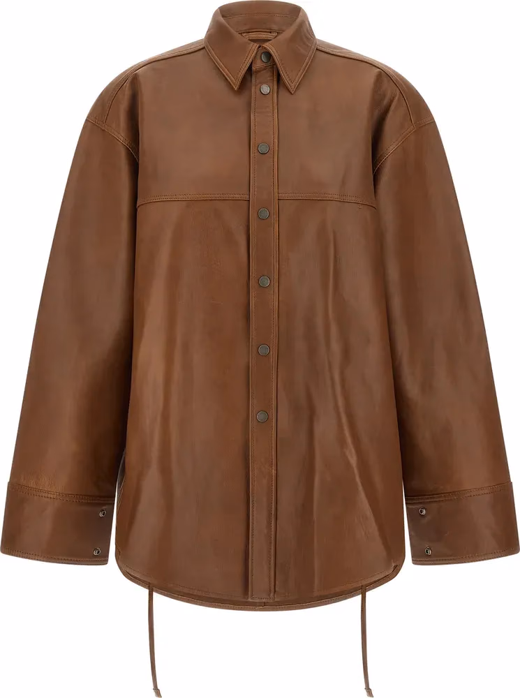 Haikure Brown Lambskin Blouse