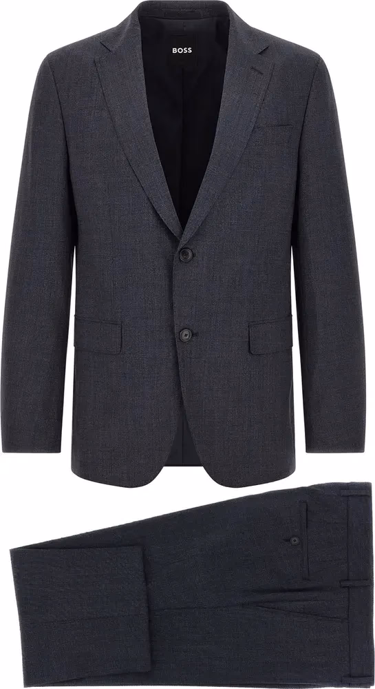 Hugo Boss Blue Polyester Two-Piece Suit