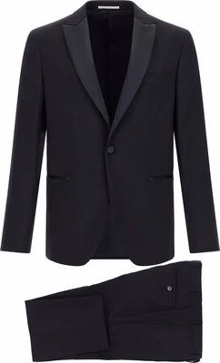 Black Wool Two-Piece Suit