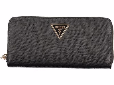 Black Polyurethane Women's Wallet