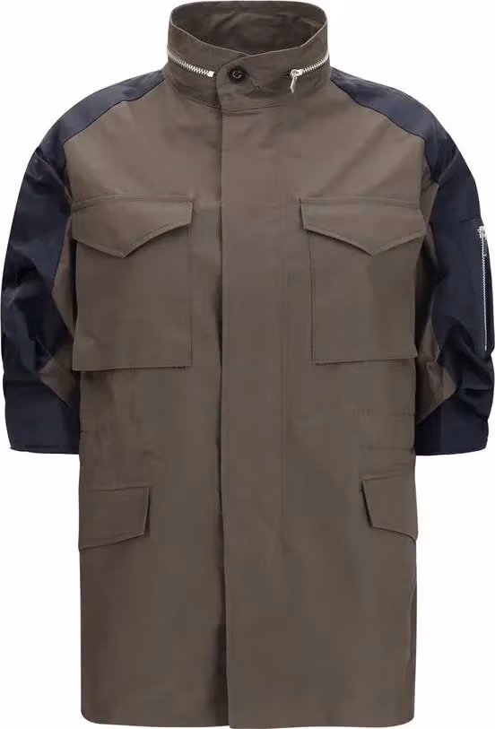 Sacai Bicolor Cotton Shell Jacket