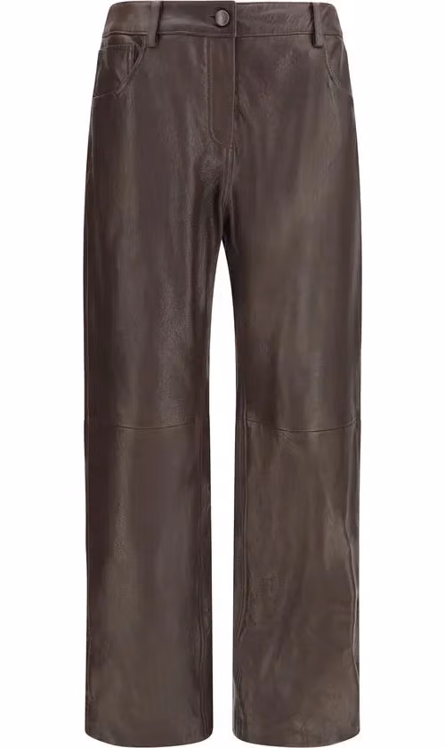 Magda Butrym Brown Leather Pants