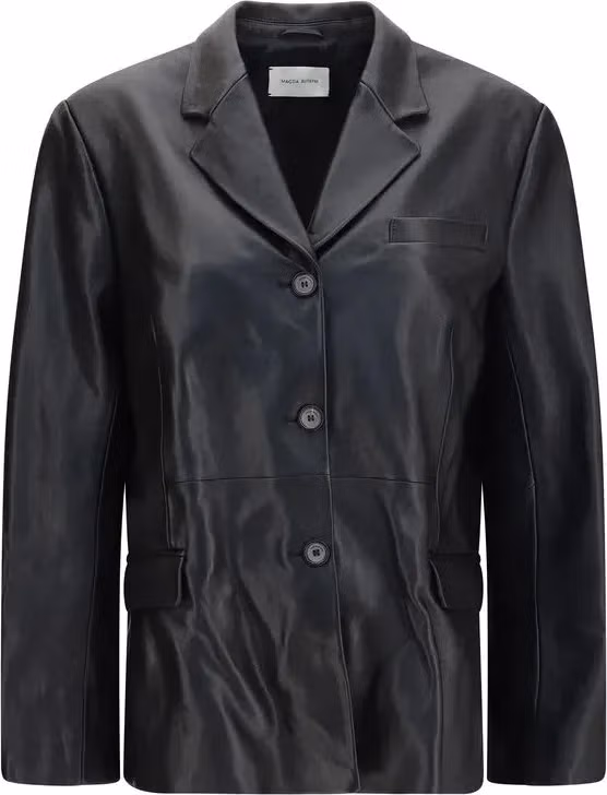 Magda Butrym Black Lambskin Blazer
