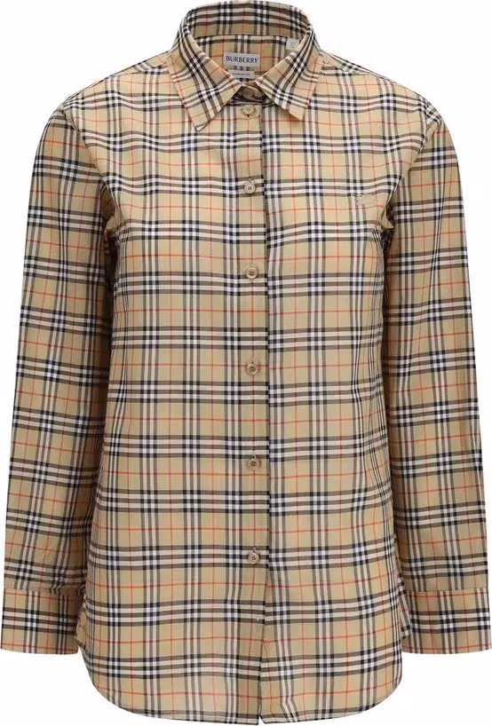 Burberry Beige Cotton Pattern Shirt