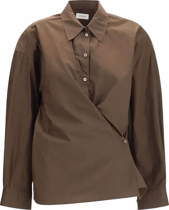 Lemaire Brown Cotton Shirt