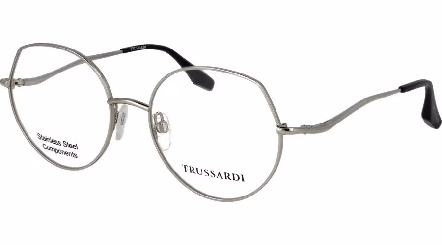 Trussardi Silver Stainless Steel Glasses (Frames)
