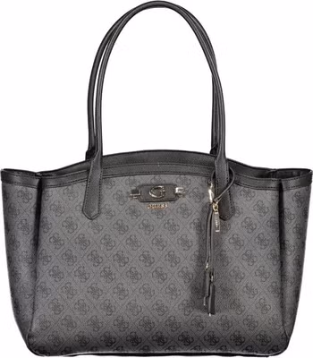 Black Polyurethane Women's Bag