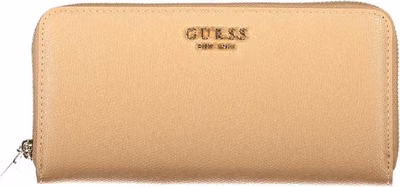 Beige Polyurethane Women's Wallet