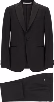 Black Wool Two-Piece Suit