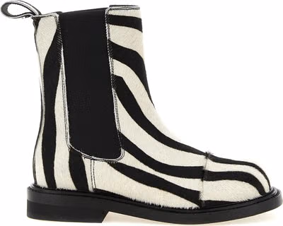 Bicolor Calfskin Ankle Boots