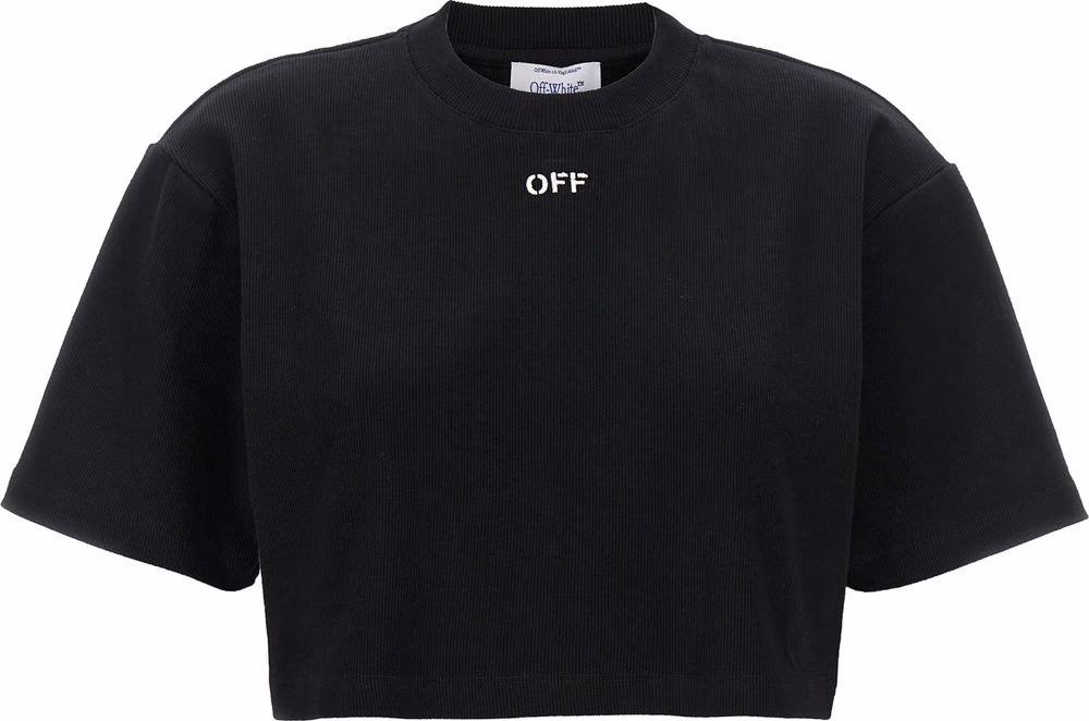 Off-White Black Cotton T-Shirt